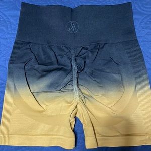Allure Black and Yellow Ombré Shorts
